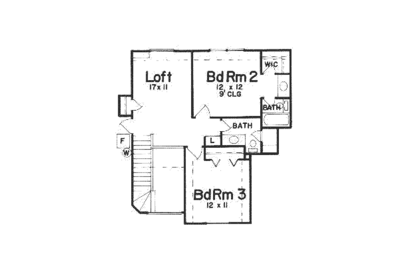 House Plan Design - Floor Plan - Upper Floor for European House Plan #52-152 - 3 bed, 3.5 bath