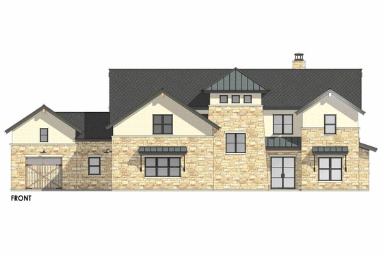 Exterior - Front Elevation 5 for Mediterranean House Plan #1096-29 - 4 bed, 3.5 bath