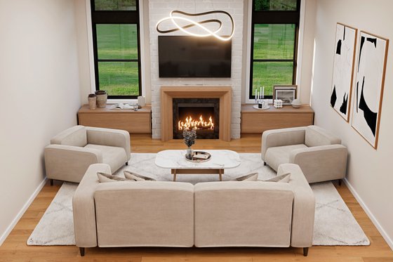 Interior - Family Room 1 for Country House Plan #1089-57 - 3 bed, 2 bath