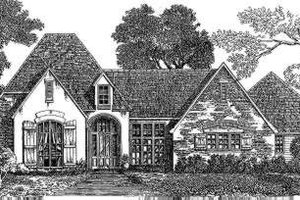 European Exterior - Front Elevation Plan #301-110