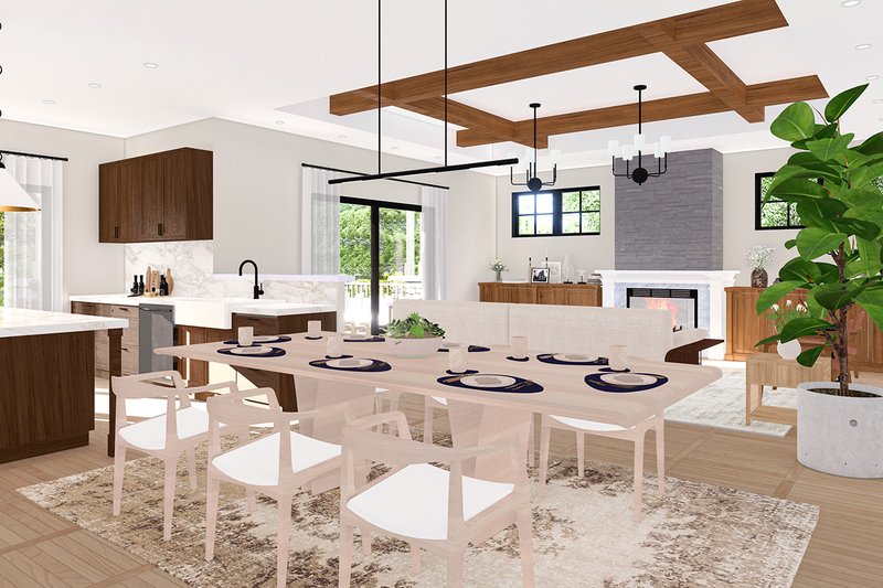 House Design - Interior - Dining Room for Craftsman House Plan #124-1414 - 3 bed, 2.5 bath