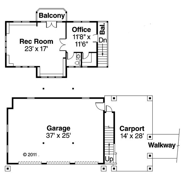 Craftsman Floor Plan - Other Floor Plan #124-674