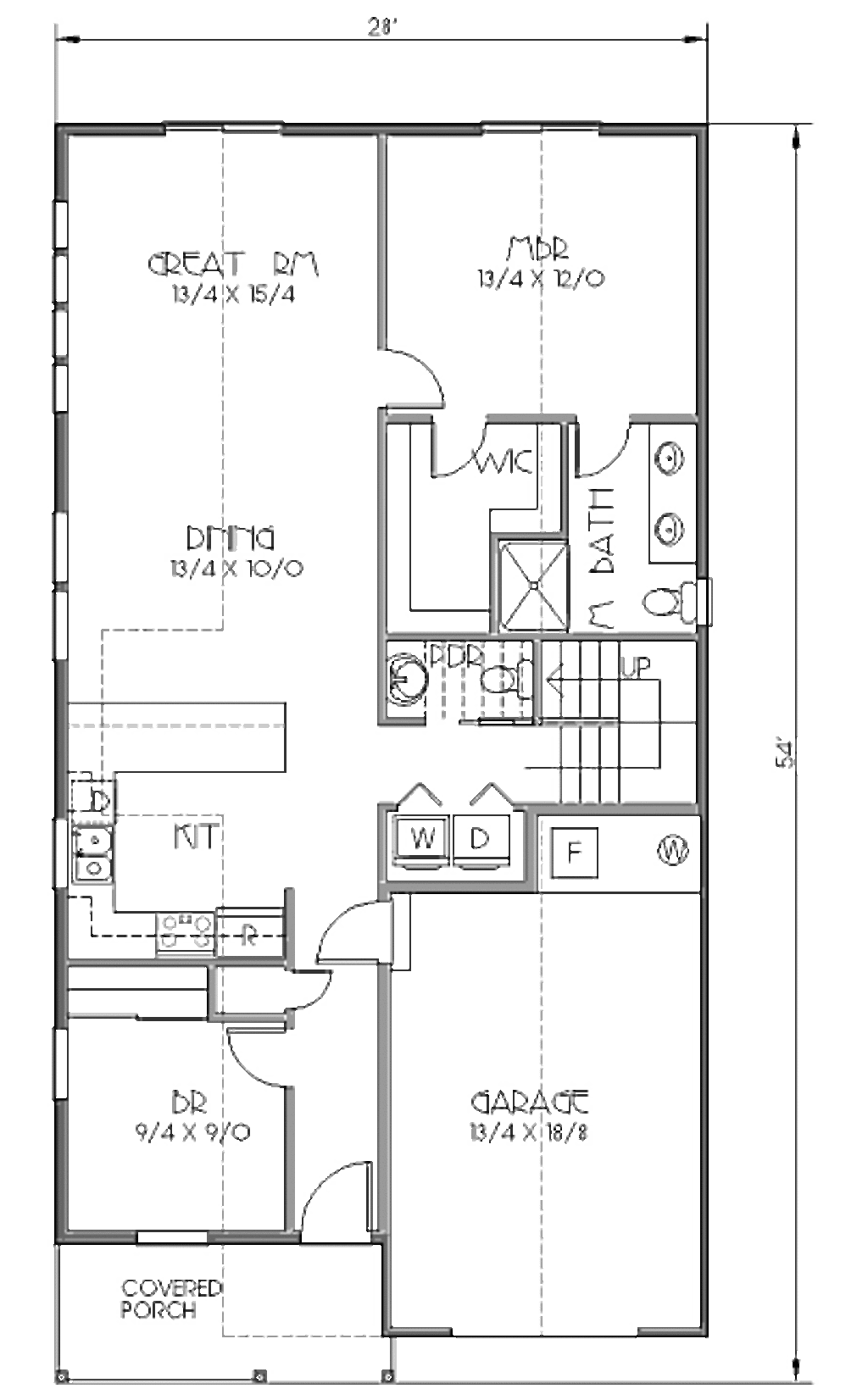 Craftsman Style House Plan - 4 Beds 2.5 Baths 1850 Sq/Ft Plan #423-29