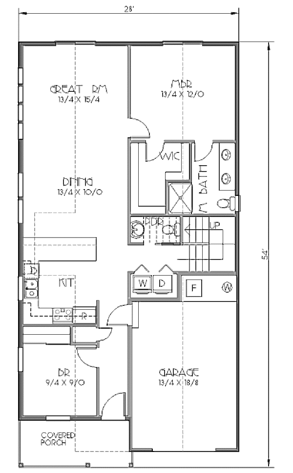 Craftsman Floor Plan - Main Floor Plan #423-29
