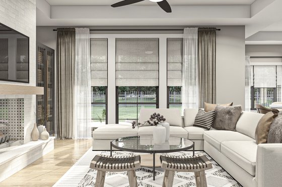 Interior - Family Room 3 for Modern House Plan #455-526 - 3 bed, 2 bath