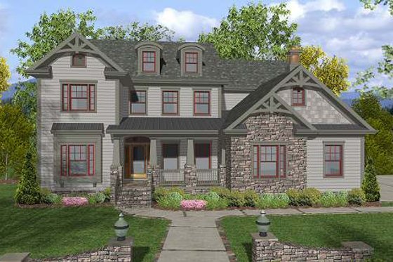 Exterior - Other Elevation for Craftsman House Plan #56-563 - 4 bed, 4 bath