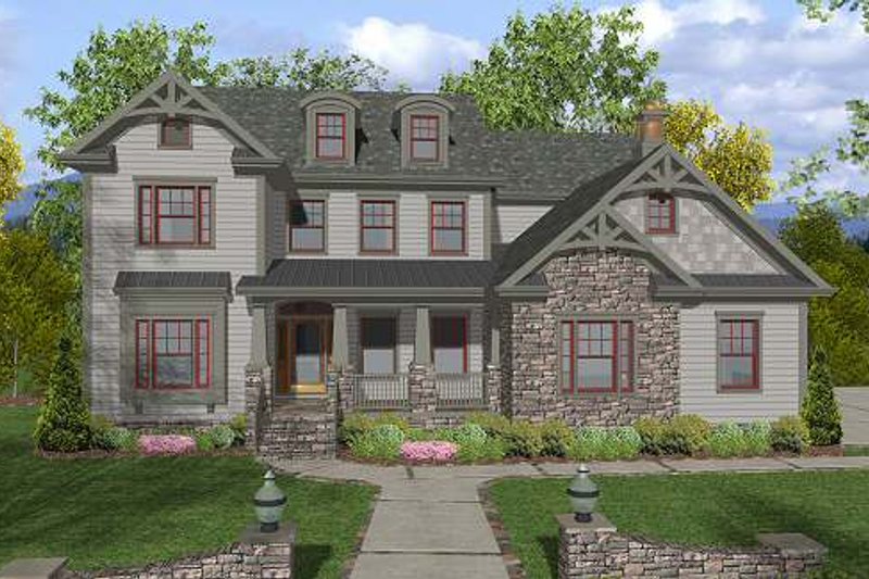 Home Plan - Exterior - Other Elevation for Craftsman House Plan #56-563 - 4 bed, 4 bath