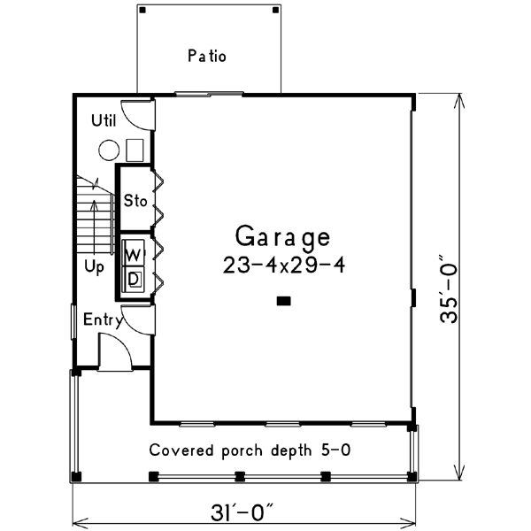 Architectural House Design - European Floor Plan - Main Floor Plan #57-186