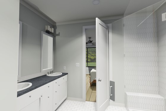 Interior - Master Bathroom for Farmhouse House Plan #1069-36 - 2 bed, 2 bath