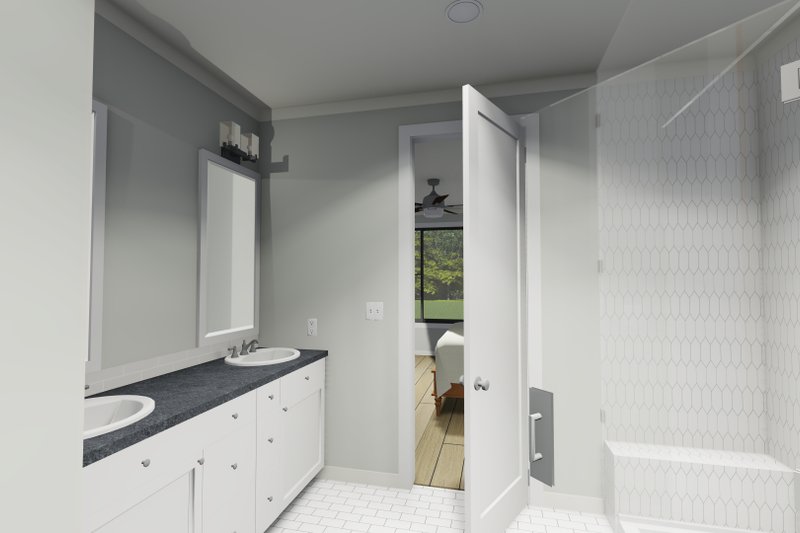 Architectural House Design - Interior - Master Bathroom for Farmhouse House Plan #1069-36 - 2 bed, 2 bath