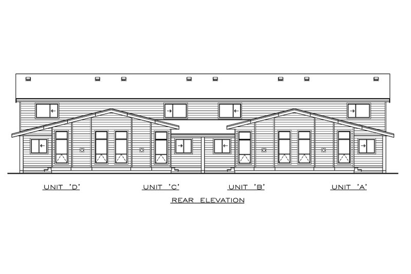 House Design - Exterior - Rear Elevation for Contemporary House Plan #1100-184 - 12 bed, 10 bath