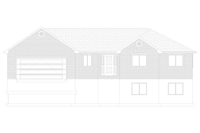 Home Plan - Exterior - Front Elevation 4 for Ranch House Plan #1060-302 - 3 bed, 2 bath