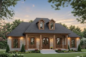 Exterior - Front Elevation for Country House Plan #21-529 - 4 bed, 2.5 bath