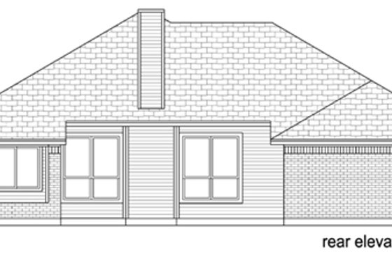 Exterior - Rear Elevation for Traditional House Plan #84-560 - 4 bed, 0 bath