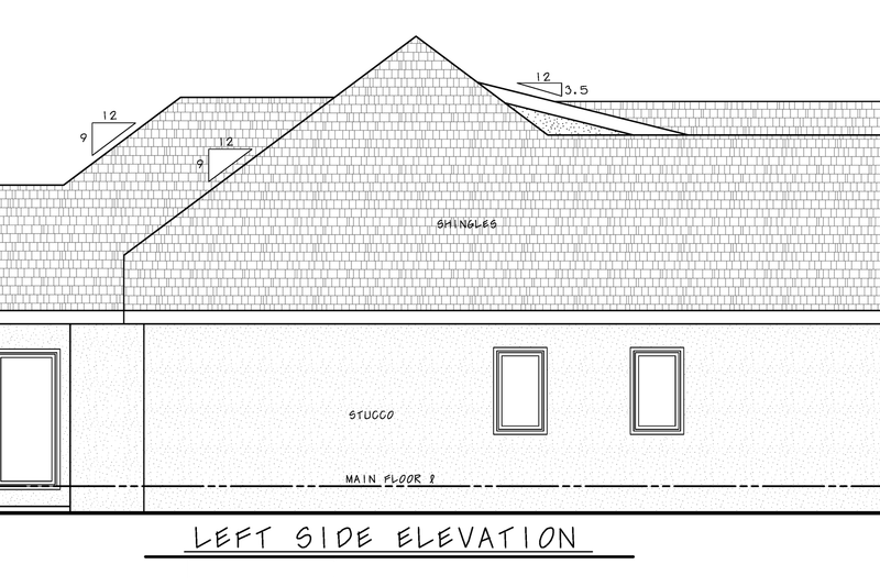 House Blueprint - Exterior - Other Elevation for Modern House Plan #20-2608 - 2 bed, 2 bath