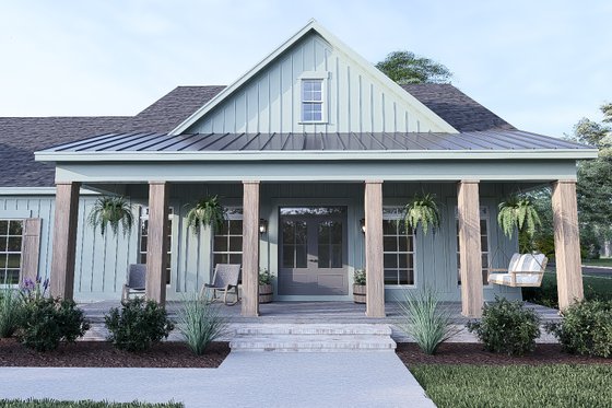 Exterior - Front Elevation 5 for Farmhouse House Plan #923-426 - 3 bed, 2.5 bath