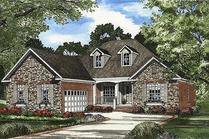 Dream House Plan - European Exterior - Front Elevation Plan #17-1114