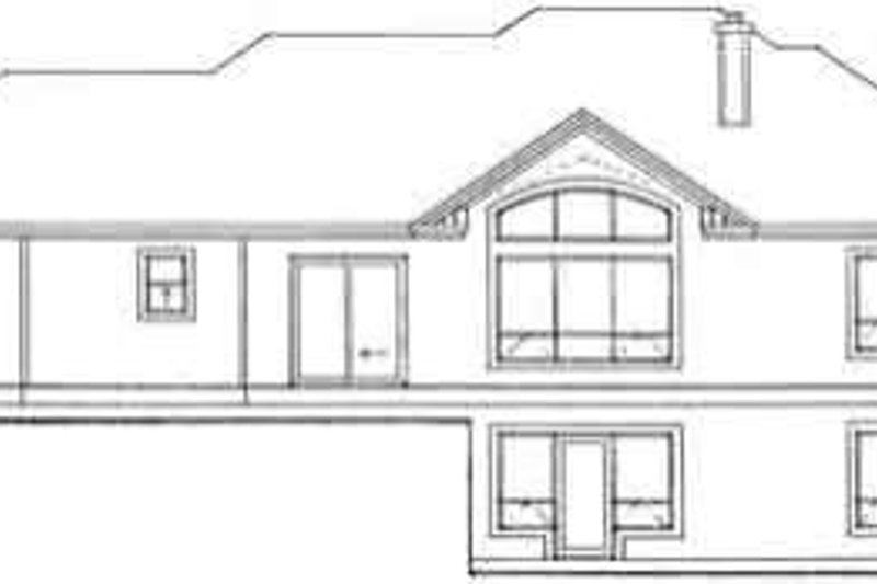 Architectural House Design - Exterior - Rear Elevation for Traditional House Plan #126-121 - 3 bed, 2 bath
