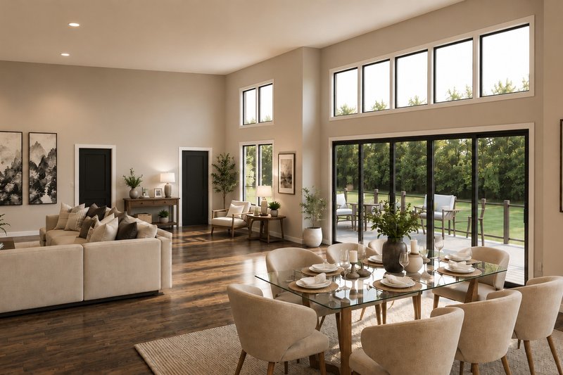 House Blueprint - Interior - Dining Room for Contemporary House Plan #1064-514 - 6 bed, 5 bath