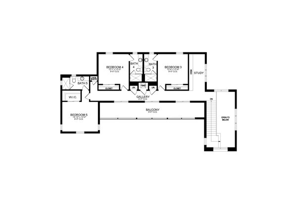 House Plan Design - Contemporary Floor Plan - Upper Floor Plan #1058-207