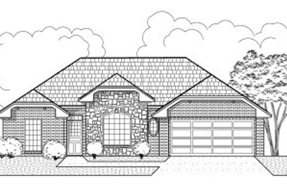 Exterior - Front Elevation for Traditional House Plan #65-463 - 3 bed, 2 bath