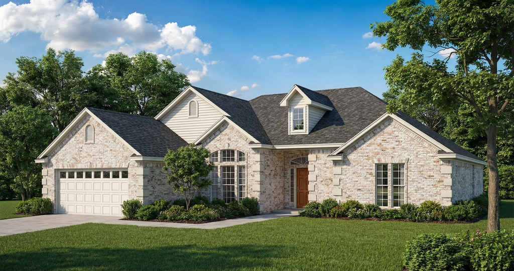 Exterior - Front Elevation 2 for Southern House Plan #17-540 - 4 bed, 2 bath
