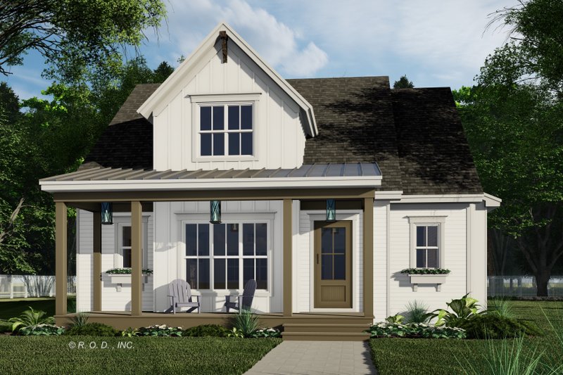Architectural House Design - Exterior - Front Elevation 3 for Farmhouse House Plan #51-1562 - 3 bed, 3.5 bath