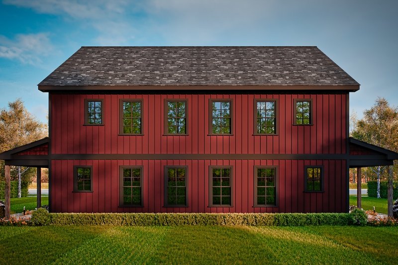Home Plan - Exterior - Rear Elevation 1 for Barndominium House Plan #54-621 - 6 bed, 6 bath