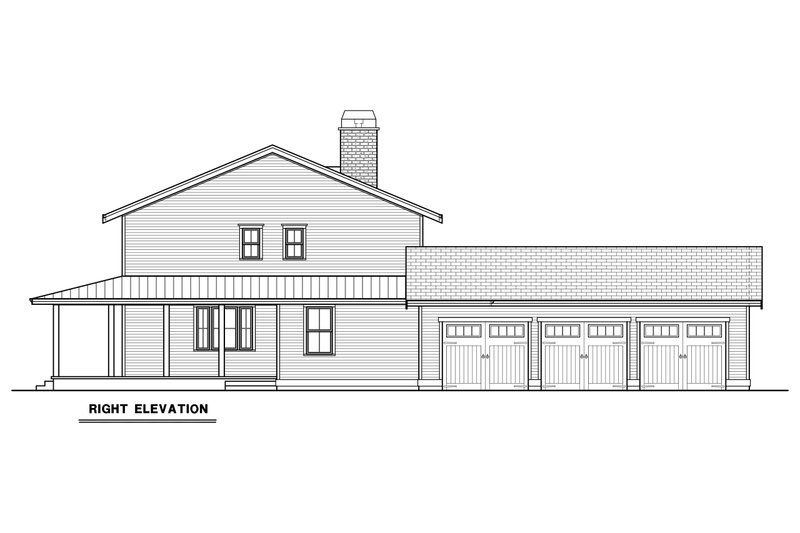 House Blueprint - Exterior - Other Elevation 1 for Farmhouse House Plan #1070-268 - 4 bed, 2.5 bath