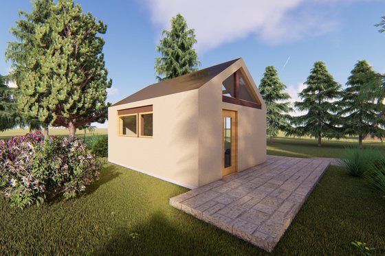 Exterior - Rear Elevation for Modern House Plan #549-33 - 1 bed, 1 bath