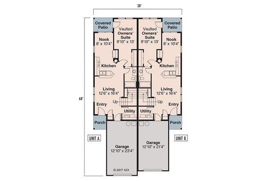 Floor Plan - Main Floor for Craftsman House Plan #124-808 - 6 bed, 4 bath