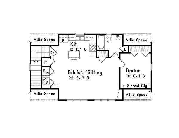 Traditional Floor Plan - Upper Floor Plan #22-639