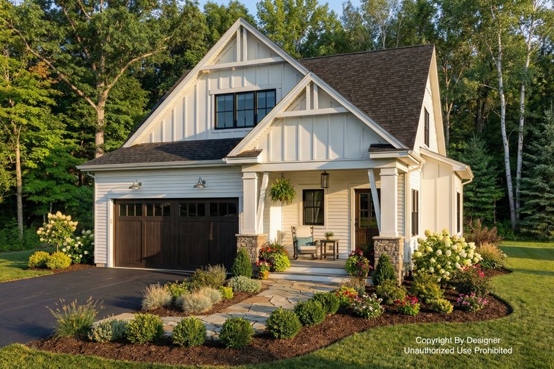 Dream House Plan - Farmhouse Exterior - Front Elevation Plan #51-1290