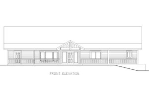 Exterior - Front Elevation 3 for Ranch House Plan #117-988 - 3 bed, 3.5 bath