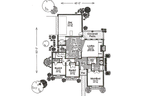 Floor Plan - Main Floor for Traditional House Plan #310-809 - 3 bed, 2 bath