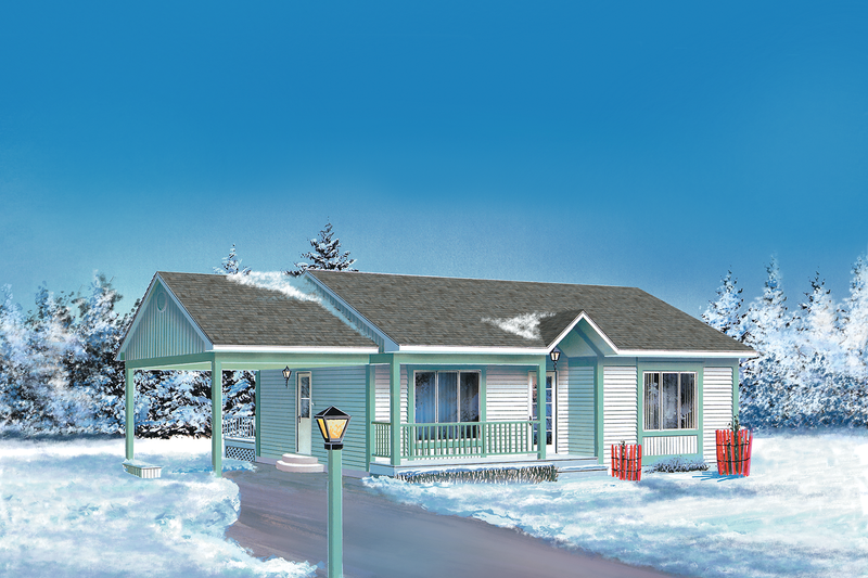 Dream House Plan - Ranch Exterior - Front Elevation Plan #25-1092