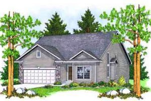 Ranch Exterior - Front Elevation Plan #70-658