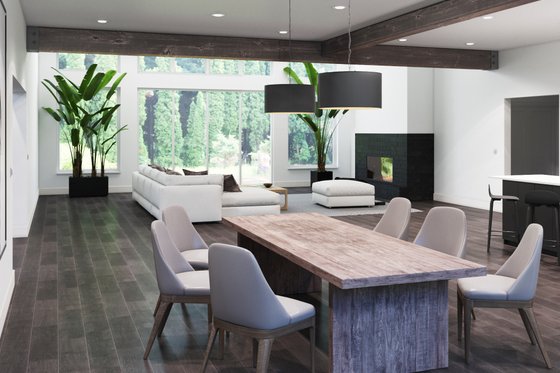 Interior - Dining Room for Contemporary House Plan #1066-27 - 4 bed, 4.5 bath