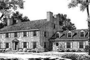 Colonial Exterior - Front Elevation Plan #72-308