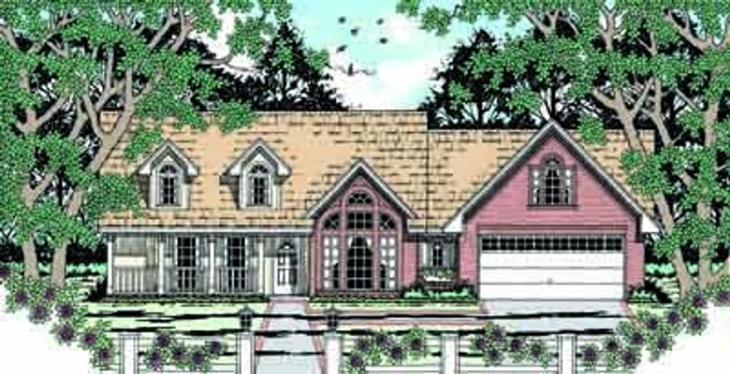 Exterior - Front Elevation 2 for Traditional House Plan #42-291 - 3 bed, 2 bath