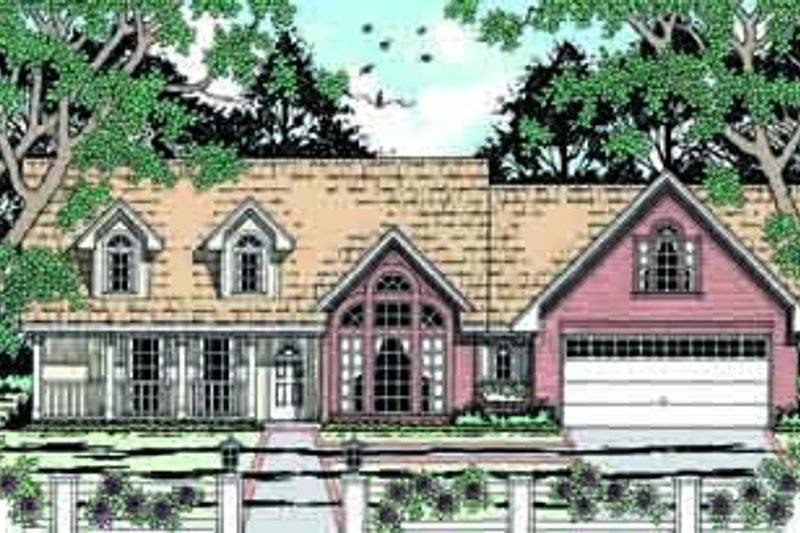 Exterior - Front Elevation 2 for Traditional House Plan #42-291 - 3 bed, 2 bath