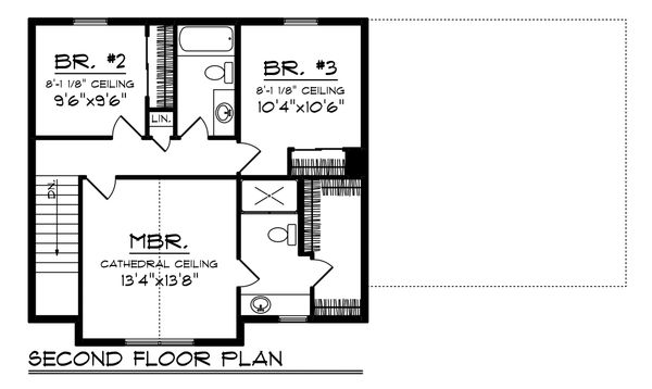 Home Plan - Farmhouse Floor Plan - Upper Floor Plan #70-1453