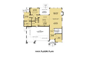 Floor Plan - Main Floor for Contemporary House Plan #1066-121 - 4 bed, 2.5 bath