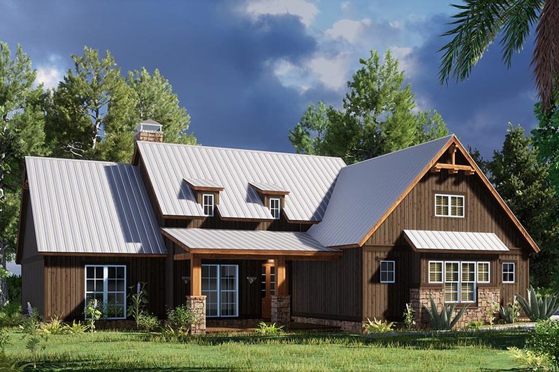 Dream House Plan - Exterior - Other Elevation 1 for Barndominium House Plan #923-165 - 4 bed, 2 bath