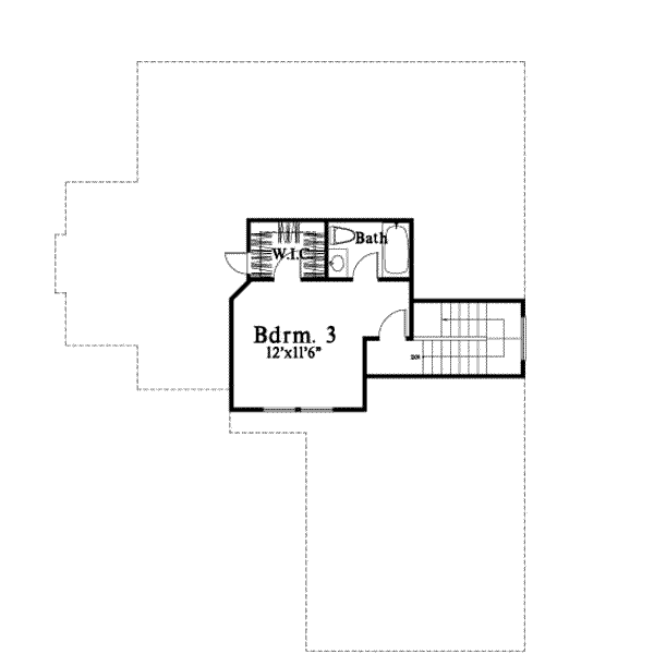 Bungalow Floor Plan - Upper Floor Plan #78-141