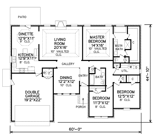 Ranch Floor Plan - Main Floor Plan #65-356