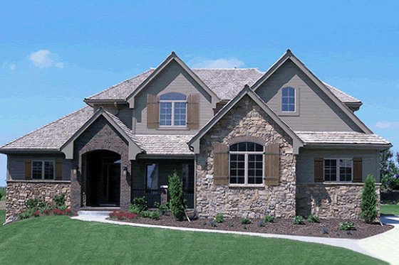 Exterior - Front Elevation 4 for Traditional House Plan #20-2126 - 4 bed, 3.5 bath