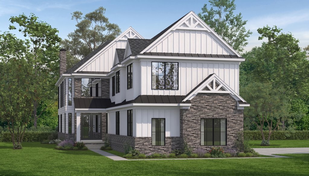 Exterior - Front Elevation 2 for Craftsman House Plan #1057-46 - 4 bed, 3.5 bath