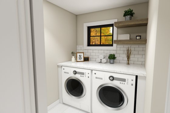Interior - Laundry for Craftsman House Plan #51-1382 - 3 bed, 3.5 bath