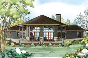 Ranch Exterior - Front Elevation Plan #124-952